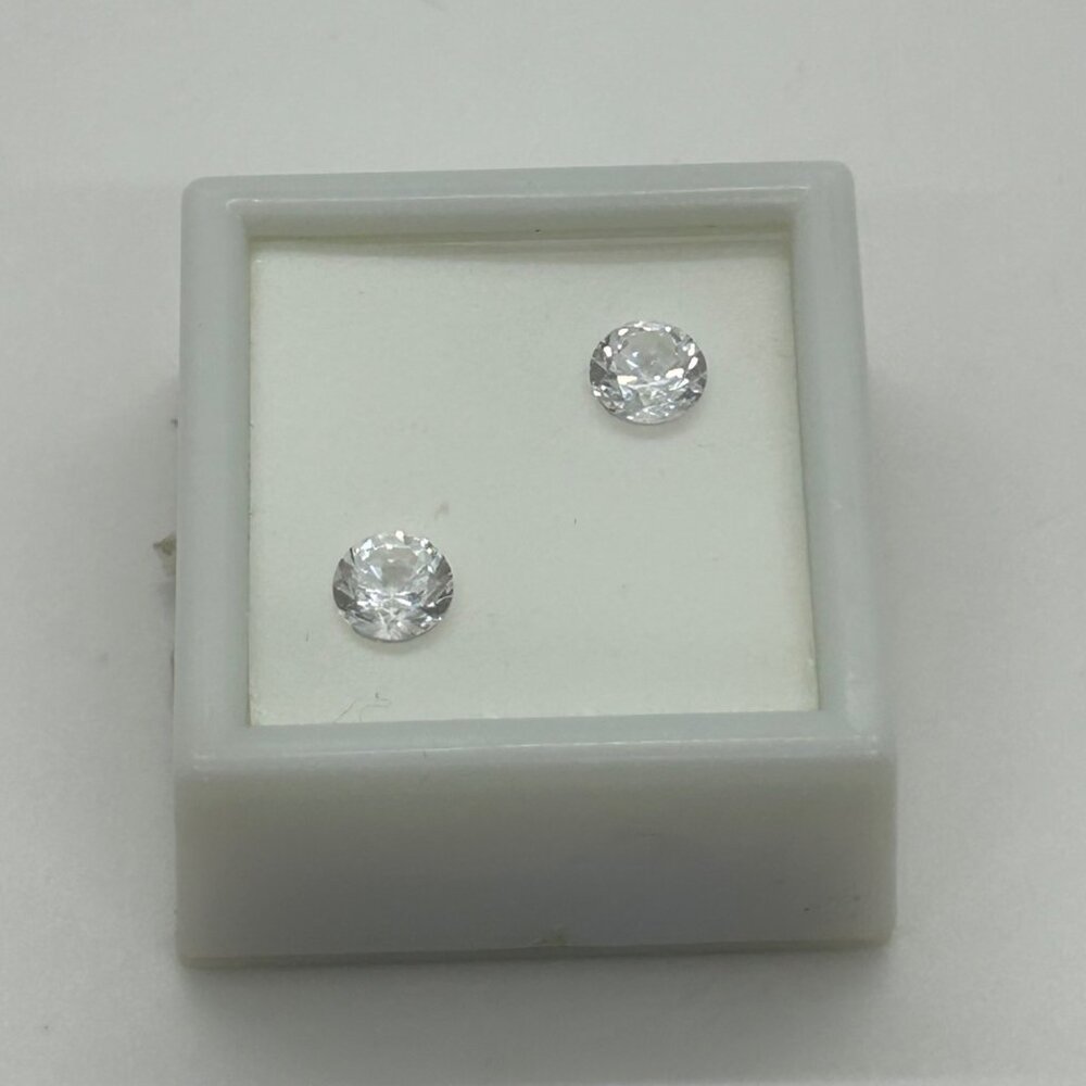 Lab Created White Sapphire Round Cut 6.5mm 2.50 CTW Gemstones For Jewelry Making - Picture 11 of 11